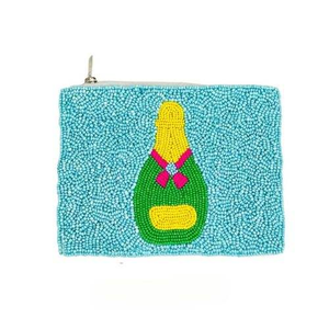 Porte-monnaie perlé fait main tendance, diverses couleurs, fermeture éclair et cordon, motif léopard élégant et nouveau - Product Image 5