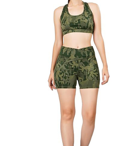 Wholesale 2 Piece Workout Sets for Women Sports Bra and <b>Shorts</b> Eco-Friendly Elastic Waist Yoga Fitness Sets - Product Image 5