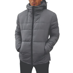 Veste matelassée à capuche pour homme, style le plus récent, légère, réglable, avec poche zippée, chaude, à bulles, pour la saison hivernale, OEM, imperméable à l'avant - Product Image 6
