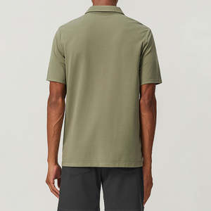 Polo clásico de manga corta para hombre, hecho al por mayor, transpirable, cómodo, tejido para deportes, ropa informal - Product Image 5