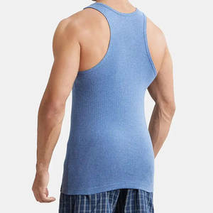 Camiseta sin mangas de entrenamiento de secado rápido de 100% algodón transpirable de talla grande para hombre de alta calidad para gimnasio deporte Fitness - Product Image 3