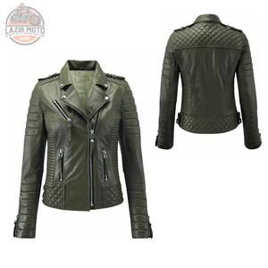 Chaqueta de cuero genuino de alta calidad para mujer, para ropa de invierno, chaqueta de cuero transpirable de alta calidad con estilo personalizado - Product Image 1