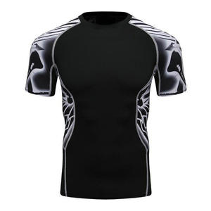 OEM diseño personalizado 2025 verano de alta calidad de algodón de los hombres ropa activa transpirable Anti-UV Rashguard Fitness gimnasio ropa para adultos - Product Image 5