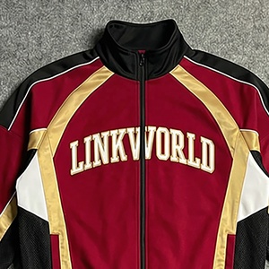 Ensemble veste et pantalon coupe ample zippée 100 % nylon sur mesure de haute qualité, style streetwear, color block, deux pièces, coupe-vent, survêtement - Product Image 4