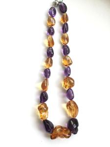 กะรัต764.35ซิทรินและอเมทิสต์1เส้นธรรมชาติสำหรับการทำเครื่องประดับสร้อยคออัญมณี - Product Image 6