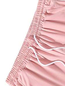 กางเกงขาสั้นงานปักโลโก้แบบกำหนดเองกางเกงขาสั้นสำหรับผู้ชายสำหรับออกกำลังกายในฤดูร้อนกางเกงขาสั้นขนมขบเคี้ยวแบบผูกเชือกเท่กางเกงขาสั้นส่วนบุคคล - Product Image 3