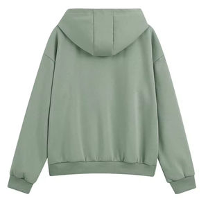 Women Casual Autumn Printed Yoga Gym Wear Oversized <b>Hoodie</b> Dress 210 Gsm Custom Logo Beige Sweatshirt - Product Image 2