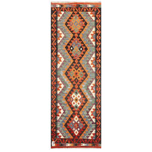 Alfombra Kilim de Maimana, Afganistán, 190 x 67 cm, Alfombras y Juegos de Alfombras - Product Image 1