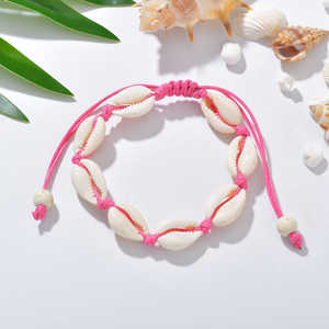 Pulsera de concha marina natural, venta al por mayor, Pulseras de Moda con cuentas de concha de mar de cauri - Product Image 2