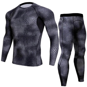 Dernière conception de vêtements d'entraînement et de fitness Ensembles de compression Nouvelle mode Ensemble de compression personnalisé pour hommes - Product Image 1