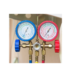 Manómetro de Presión para Aire Acondicionado de Cuatro Puertos con Válvulas de 1/4 de Giro para Operación Rápida y Control Preciso del Flujo Durante el Servicio de Aire Acondicionado - Product Image 2