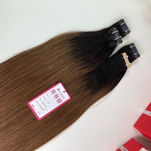 Precio al por mayor de cinta balayage cabello humano de 22 pulgadas cabello crudo vietnamita cabello humano rizado ondulado liso listo para - Product Image 3