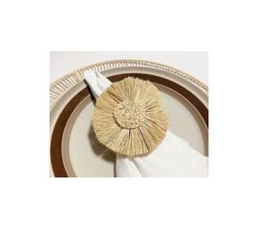 Accesorios de mesa de forma redonda hechos de ratán, servilleteros, artículos para el hogar y la cocina, anillos de sujeción de tejido, precio asequible - Product Image 5