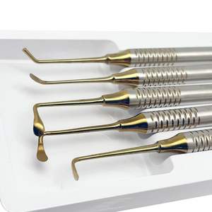 Ensemble d'instruments chirurgicaux manuels pour implants dentaires à double extrémité en acier inoxydable de haute qualité certifié CE, 5 pièces - Product Image 2
