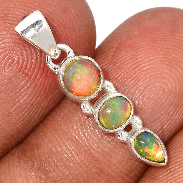 Kadınlar için doğal Opal Infinity tektaş kolye gümüş/14K katı altın mücevherat
