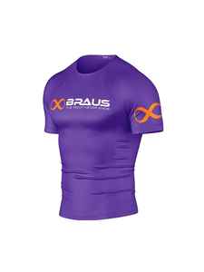 MMA Training Gear Rash Guard Short Sleeve <b>Compression</b> Custom OEM Spandex UPF50+ Breathable White <b>Black</b> <b>Shirt</b> Made in Pakistan - Product Image 2