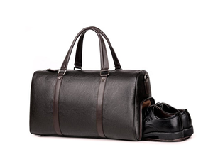 SAC DUFFLE EN CUIR DE QUALITÉ SUPÉRIEURE AVEC BANDOULIÈRE RÉGLABLE SAC DUFFLE EN CUIR WEEKENDER FAIT MAIN DE HAUTE QUALITÉ GRANDE CAPACITÉ - Product Image 2