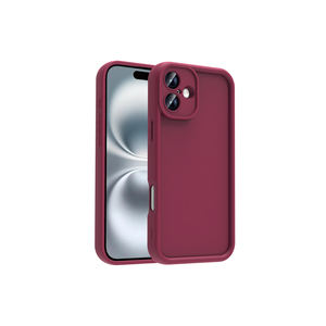 Coque en silicone Netzy SAFApineapple Design pour iPhone 12 Pro Max 14 Plus 16 avec protection de l'appareil photo, anti-traces de doigts, couleur prune - Product Image 1