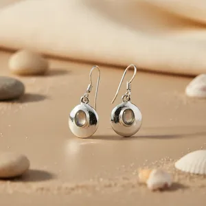 Pendientes de Plata 925 con Piedra Lunar, Joyería Moderna para Mujer, para Bodas, Fiestas, Regalo, con Forma de Corazón, Perla, Diamante, Circonita - Product Image 3