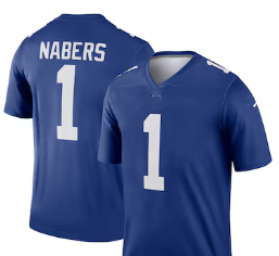 男子ユースアメリカンフットボールジャージーニューヨーク #1マリクネイバース #51アブドゥルカーター #6ジャクソンダート半袖ステッチジャージー - Product Image 2