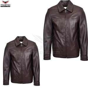 Chaqueta de cuero PU informal para hombre, precio al por mayor, chaqueta de cuero de moda de mejor estilo de alta calidad para hombre - Product Image 3
