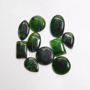 Cabujones de jade nefrita 100% naturales de alta calidad, venta al por mayor, mezcla de tamaños y formas, piedras preciosas sueltas para hacer joyas a granel, OEM - Product Image 1