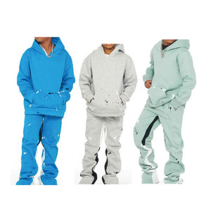 Pantalones de chándal personalizados Conjunto de ropa de invierno para bebés Logotipo personalizado Conjunto de chándal de invierno para niños Sudadera con capucha Chándales Conjunto de Sudadera con capucha de lana para niños - Product Image 6