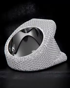 Anillo de Hip Hop personalizado de Plata de Ley 925, diseño de letra, Diamante de moissanita para aniversario, boda, ropa de fiesta de rapero - Product Image 2