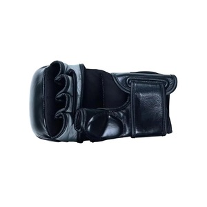 Gants de MMA noirs de qualité supérieure, mitaines de grappling durables, gants de boxe professionnels pour l'entraînement et le sparring en arts martiaux, paume ouverte - Product Image 4