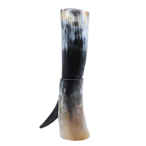 Corne à boire en verre naturel de vache/bœuf avec support, design animalier écologique, 3 pièces, pour dégustation de vin - Product Image 6