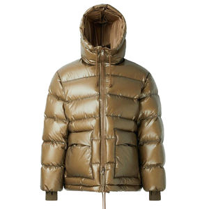 Vente en gros Veste à capuche d'hiver rembourrée en coton de haute qualité pour hommes avec fermeture à glissière Manteau de ville décontracté en toile coupe-vent - Product Image 1
