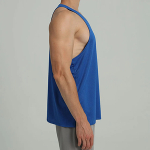 ที่กําหนดเองระบายอากาศผู้ชายสไตล์ถนนสูงtanktops USAขนาดยืดผู้ชายTanktopsโลโก้ที่กําหนดเองขายส่งยางGymTank Tops - Product Image 4