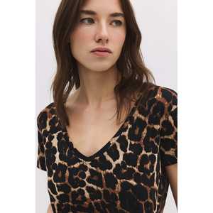 T-shirt à col en V à motifs - Product Image 2