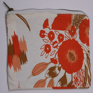 Bolsa de maquillaje acolchada con patrón Floral personalizado para mujer, Mini bolsa de cosméticos de flores de algodón con estampado personalizado, bolsas de regalo con cremallera simples - Product Image 4