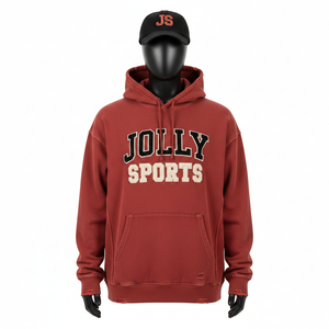 Sweat à capuche pour homme de qualité supérieure en molleton de coton 320 GSM, vêtement d'hiver, couleur unie, logo brodé en feutre personnalisé, sweat à capuche basique - Product Image 1