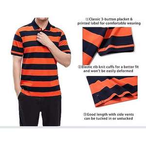 Venta al por mayor 100% algodón piqué verano manga corta hombres para Polo camiseta Casual al aire libre para Polo bordado técnica patrón sólido - Product Image 5