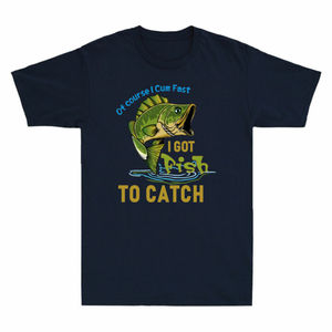 Bán Sỉ Áo Thun In Hình Tùy Chỉnh Áo Thun Tất Nhiên Tôi Cum Fast I Got Fish To Catch Funny Fishing Lover Gift Áo Thun Nam - Product Image 1