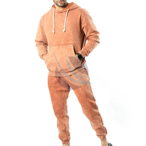 Vente chaude Casual Acid Wash Survêtement pour l'hiver Haute Qualité Manches Longues Couleur Unie Respirant Conception pour des Ensembles Confortables - Product Image 6