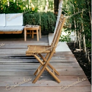 Bamboo Handmade Modern Light Weight Eco-Friendly <b>Folding</b> Adirondack Chair for Outdoor Indoor Use Park Living Room Courtyard - Product Image 3