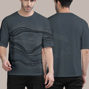 High Quality Cotton/<b>Bamboo</b> <b>Fiber</b> Men's Oversized T-Shirt Short Sleeves Breathable Jersey Plus Size Customized Color Logo - Product Image 2