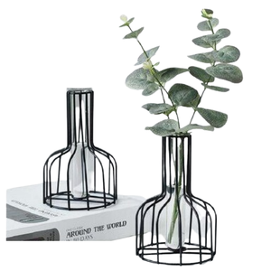 Centro DE MESA DE BODA, jarrones de flores hechos a medida para decoración de mesa de boda, suministros, jarrón con cable de Metal de hierro, jarrón decorativo para el hogar - Product Image 1