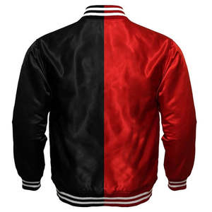 Veste de baseball en satin à col montant pour homme, style varsity matelassé, veste d'extérieur pour homme - Product Image 2