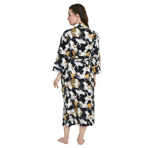 Boho Style Kimono Robe De Bain En Pure Coton Fleuri <b>Cardigan</b> La Mode Printemps & t Robe De Chambre Douce Pour La Maison - Product Image 2