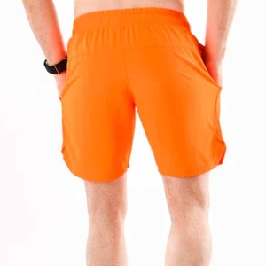 Vente en gros de shorts d'entraînement 100% en polyester de haute qualité avec logo personnalisé poches à panneaux décontracté coupe ample décoration à motif solide - Product Image 3