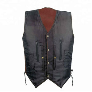 Nouveau design élégant de gilet de motard en cuir pour hommes coupe-vent et grande taille gilet de moto Offre Spéciale de moto de bonne qualité - Product Image 3