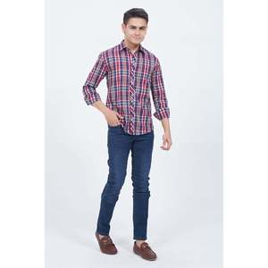 Chemise décontractée à carreaux pour homme WESLEY avec logo personnalisé, 100 % coton, col à carreaux, motif rayé, tailles XL et 6XL, vêtements tissés - Product Image 2
