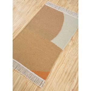 Alfombra de Lana Tejida Plana Indusbar Gold, Estilo Kilim Hecha a Mano, Rectangular 9x12, Diseño Abstracto Moderno, Ideal para Dormitorio -DW-7095 - Product Image 2