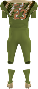 Uniformes de fútbol con bandera americana para jóvenes, sublimado conjunto completo, uniforme americano de fútbol de malla de poliéster transpirable para la escuela de niños - Product Image 5