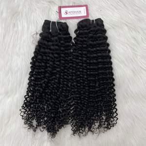 Extensions de cheveux humains vierges vietnamiens Remy, alignées sur les cuticules, couleur naturelle, vague naturelle, clip-in, fournisseur, dentelle noire - Product Image 4