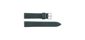 Bracelet de montre unisexe en cuir véritable gris foncé classique de luxe 20 mm respirant résistant à l'eau pour montre connectée réglable - Product Image 4